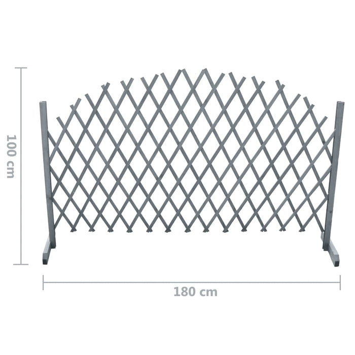 vidaXL || vidaXL Trellis Fence Solid Firwood 5.9'x3.3' Gray 310036