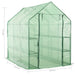 vidaXL || vidaXL Walk-in Greenhouse with 12 Shelves Steel 4.7'x7'x6.4' 46913