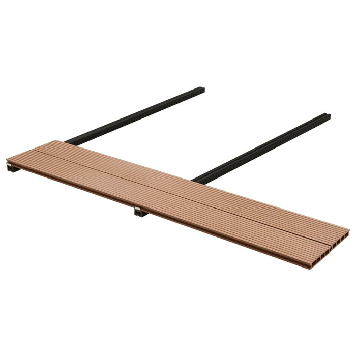 vidaXL || vidaXL WPC Decking Boards with Accessories 108 sq.ft 86.6" Brown 273808