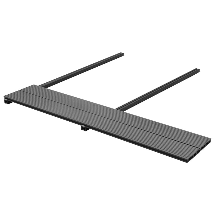 vidaXL || vidaXL WPC Decking Boards with Accessories 108 sq.ft 86.6" Gray 273801