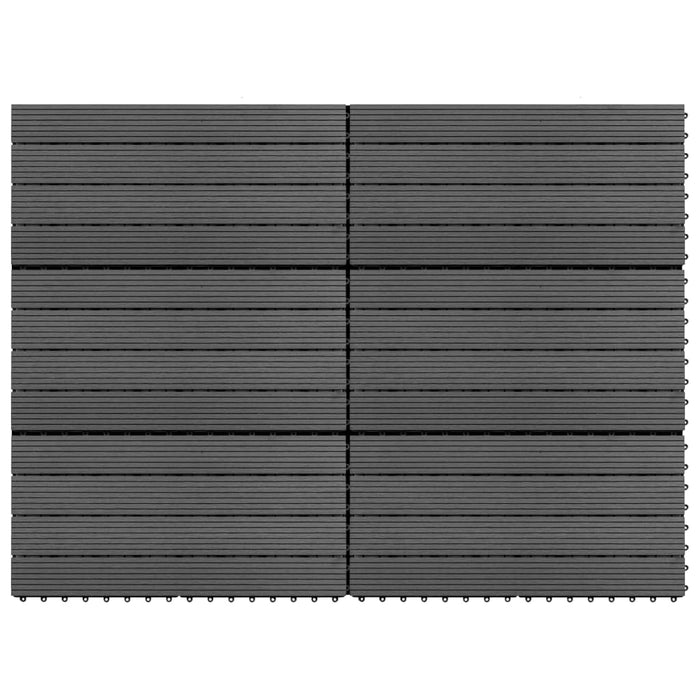 vidaXL || vidaXL WPC Tiles 23.6"x11.8" 6 pcs 10.8sq.ft Gray 49056